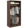 Image de vidaXL Garde-robe chêne marron 100x50x200 cm bois d'ingénierie, armoire de rangement, organisateur de garde-robe, armoire, 3307807