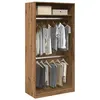 Image de vidaXL Garde-robe chêne artisanal 100x50x200 cm bois d'ingénierie, armoire de rangement, organisateur de garde-robe, 3307809
