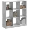 Image de vidaXL Bibliothèque gris béton 102x32x108 cm bois d'ingénierie3307840