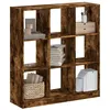 Image de Bibliothèque chêne fumé 102x32x108 cm bois d ingénierie