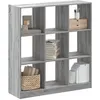 Image de Bibliothèque sonoma gris 102x32x108 cm bois d ingénierie