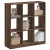 Image de Bibliothèque chêne marron 102x32x108 cm bois d ingénierie
