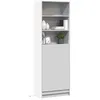 Image de vidaXL Buffet haut avec LED blanc 69x32,5x200 cm bois d’ingénierie, armoire, armoire de rangement, buffet haut, armoire 3307905