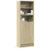 Image de vidaXL Buffet haut LED chêne sonoma 69x32,5x200 cm bois d’ingénierie, armoire, armoire de rangement, buffet haut, armoire 3307907