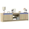 Image de vidaXL Meuble TV avec LED chêne sonoma 180x34x50 cm bois d'ingénierie, Banc TV, Meuble hifi, Centre de divertissement, 3307914