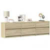 Image de Meuble TV avec LED chêne sonoma 180x34x50 cm bois d ingénierie