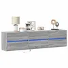 Image de Meuble TV mural avec LED sonoma gris 180x31x45 cm