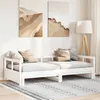 Image de vidaXL Lit de jour sans matelas blanc 90x200 cm bois de pin massif, canapé-lit, lit d'invité, lit de repos double, lit de 854953
