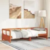 Image de vidaXL Lit de jour sans matelas cire marron 90x200 cm bois pin massif 854963