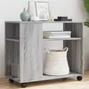Image de vidaXL Table d'appoint avec roues sonoma gris bois d'ingénierie 853151