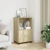 Image de vidaXL Armoire à roulettes chêne sonoma 55x40x91 cm bois d'ingénierie, classeur, armoire de classement pour maison, classeur 853184