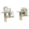 Image de vidaXL Étagères murales 2pcs chêne sonoma 38x12x38cm bois d'ingénierie 853247