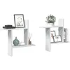 Image de vidaXL Étagères murales 2 pcs blanc 50x12x50 cm bois d'ingénierie 853254