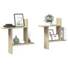 Image de vidaXL Étagères murales 2pcs chêne sonoma 50x12x50cm bois d'ingénierie 853256
