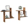 Image de vidaXL Étagères murales 2 pcs vieux bois 50x12x50 cm bois d'ingénierie 853261