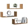 Image de vidaXL Étagères murales 3 pcs chêne artisanal bois d'ingénierie 853289