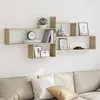 Image de vidaXL Étagère murale chêne sonoma 167,5x18x68 cm bois d'ingénierie 853319