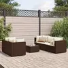 Image de Salon de jardin modulable Vidaxl resine tressee marron 6 pieces x 63 x 57.5