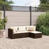 Image de Salon de jardin modulable Vidaxl resine tressee marron 4 pieces 63.0 x 63 x 57
