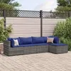 Image de Gris Vidaxl resine tressee salon de jardin modulable 5 pieces 63 x 63 x 57.5