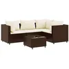 Image de Resine tressee Vidaxl 5 pieces salon de jardin modulable marron 63 x 63 x 57.5