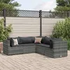 Image de Salon de jardin modulable Vidaxl resine tressee gris 5 pieces 63.0 x 63 x 57