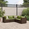 Image de Salon de jardin modulable Vidaxl 5 pieces resine tressee marron 63 x 63 x 57.5