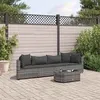 Image de Salon de jardin modulable GENERIQUE gris 2 personnes resine tressee 63 x 63 x 57 cm 5 pieces