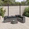 Image de Salon de jardin modulable - Pack de 7 pièces - GENERIQUE résine tressée gris