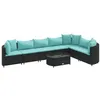 Image de Salon de jardin modulable GENERIQUE 8 pieces resine tressee noir 63 x 63 x 57 cm