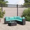 Image de Salon de jardin modulable GENERIQUE noir 6 pieces resine tressee 63 x 63 x 57 cm 6 personnes
