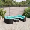 Image de Salon de jardin modulable GENERIQUE resine tressee 2 personnes 63 x 63 x 57 cm 10 pieces