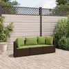 Image de Salon de jardin modulable GENERIQUE resine tressee marron 3 pieces 63 x 63 x 57 cm