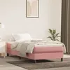 Image de Matelas de lit à ressorts ensachés rose 100x220x20 cm velours