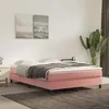 Image de Matelas de lit à ressorts ensachés rose 140x220x20 cm velours