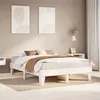 Image de vidaXL Cadre de lit sans matelas blanc 140x190 cm bois de pin massif, meuble de chambre à coucher, sommier, lit en bois, 855368