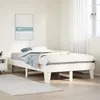 Image de vidaXL Cadre de lit sans matelas blanc 120x190 cm bois de pin massif, meuble de chambre à coucher, sommier, lit en bois, 855374