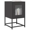 Image de Table de chevet noir 36x39x60,5 cm acier laminé à froid