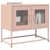 Image de vidaXL Meuble TV rose 68x39x60,5 cm acier laminé à froid, banc tv, meuble hifi, centre de divertissement, buffet tv, meuble 853333