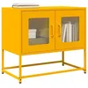 Image de vidaXL Meuble TV jaune moutarde 68x39x60,5 cm acier laminé à froid, banc tv, meuble hifi, centre de divertissement, buffet 853335