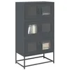 Image de vidaXL Buffet haut anthracite 68x39x123 cm acier, armoire, armoire de rangement, buffet haut, armoire latérale, armoire 853352