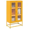 Image de Buffet haut jaune moutarde 68x39x123 cm acier