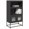 Image de vidaXL Buffet haut noir 68x39x123 cm acier, armoire, armoire de rangement, buffet haut, armoire latérale, armoire haute, 853368