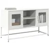 Image de Meuble TV blanc 100,5x39x60,5 cm acier