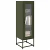 Image de vidaXL Buffet haut vert olive 36x39x123 cm acier laminé à froid, buffet, placard, armoire latérale, armoire, armoire de 853396