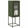 Image de vidaXL Buffet vert olive 36x39x107 cm acier laminé à froid, meuble de rangement, meuble de rangement de cuisine, meuble de 853402