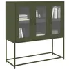 Image de Buffet vert olive 100,5x39x107 cm acier laminé à froid