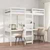 Image de vidaXL Cadre de lit superposé sans matelas blanc 80x200 cm pin massif, cadre de lit mezzanine, cadre de lit de cabine, cadre 3308545