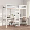 Image de vidaXL Cadre de lit superposé sans matelas blanc 75x190 cm pin massif, cadre de lit mezzanine, cadre de lit de cabine, cadre 3308551