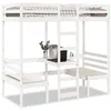 Image de vidaXL Hoogslaper met bureau en stoelen grenenhout wit 90x190 cm3308560